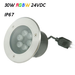 30W RGBW Waterproof LED Underground Light 24VDC