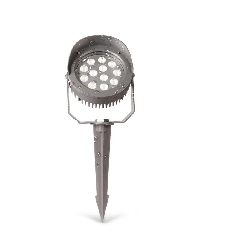 12W 24W 36W LED Garden Spot Light  Built-in DMX512 Driver DC24V RGB3in1 Black Aluminum Lamp Body Aluminum Housing For Tree Lighting